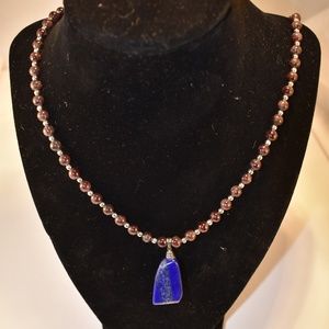 Natural lapis lazuli pendant, Natural Garnet Gemst